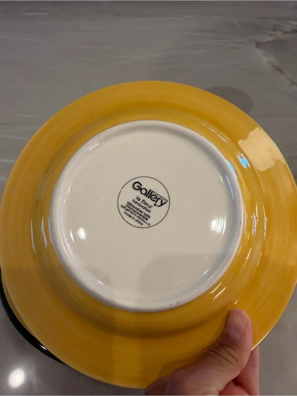 Tabletops Gallery Le Fleur Ceramic 4 Piece Salad Plates Green Accents